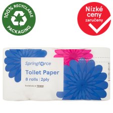 Springforce Toaletní papír 2-vrstvý 8 rolí