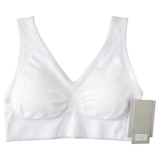 F&F Bezešvý crop top 1 kus v balení, XL, Bílá