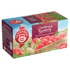 TEEKANNE Cranberry & Raspberry, World of Fruits, 20 Tea Bags, 45g