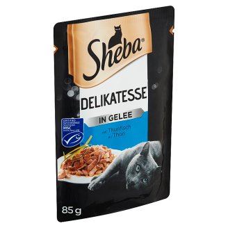 Sheba Kompletní krmivo pro dospělé kočky tuňák v želé 85g