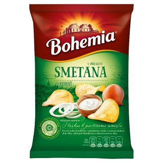 Bohemia Chips s příchutí smetany a cibule 77g