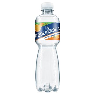 Poděbradka Jemně perlivá s příchutí pomeranč 0,5l