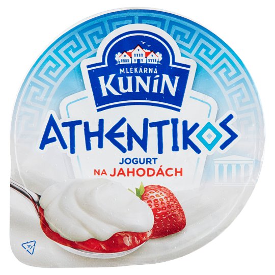Mlékárna Kunín Athentikos Yogurt on Strawberries 140g