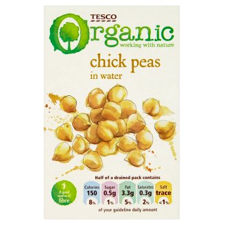 Tesco Organic Bio cizrna ve vodném nálevu 380g