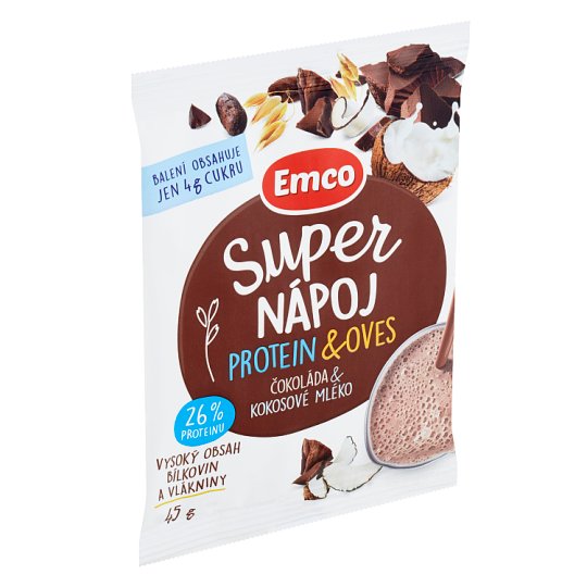 Emco Super nápoj protein & oves s čokoládou 45g