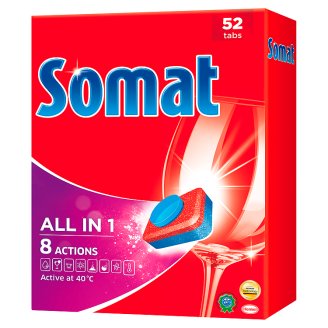 Somat All in 1 Prostředek na automatické mytí nádobí 52 tablet 936g