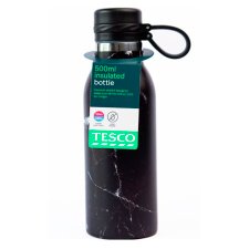 Tesco Insulated Loop Bottle Black Marble