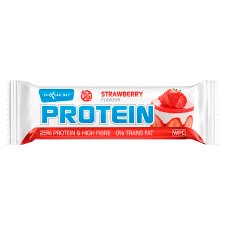 MaxSport Proteinová tyčinka v bílé polevě jahodová 60g