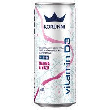 Korunní Ochucená minerální voda s příchutí malina a yuzu jemně perlivá 330ml