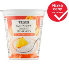 Tesco Smetanový jogurt broskvový 150g
