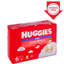 Huggies Little Movers plenkové kalhotky velikost 6 pro děti 15-25kg 30 ks