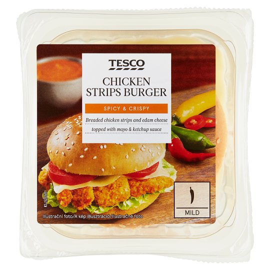 Tesco Chicken Strips Burger 121g Tesco Groceries
