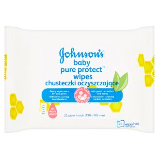 Johnson's Baby Pure Protect vlhčené ubrousky 25 ks