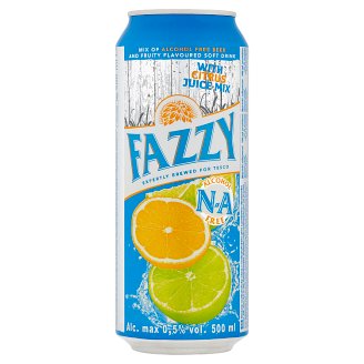 Fazzy Nealkoholický nápoj míchaný z nealkoholického piva s příchutí citrusů 500ml