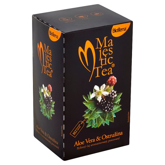 Biogena Majestic Tea Aloe vera & ostružina bylinný čaj aromatizovaný, porcovaný 20 x 2,5g