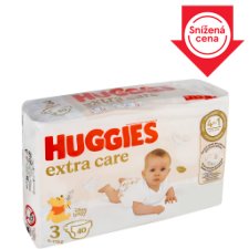 Huggies Extra Care plenky velikost 3 pro děti 6-10kg 40 ks