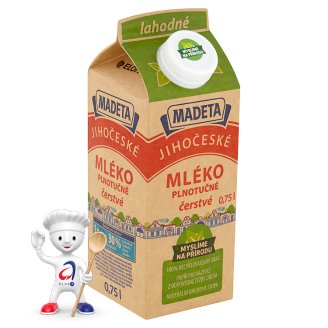 Madeta Jihočeské mléko lahodné plnotučné 0,75l