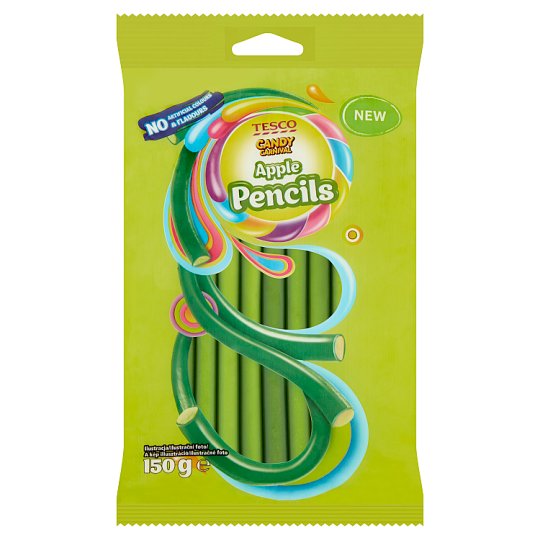 Tesco Candy Carnival Apple Pencils Jelly in Fruit Flavour 150g Tesco