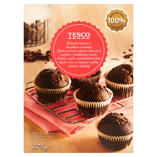 Tesco Sypká směs pro přípravu kakaových muffinů s čokoládovými kousky 275g