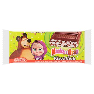 Dolfin Máša a medvěd tyčinka z mléčné čokolády s burizony 40g