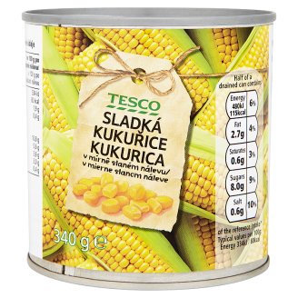 Tesco Sladká kukuřice v mírně slaném nálevu 340g