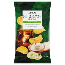 Tesco Kettle Cooked Sour Cream & Onion Flavour 150g
