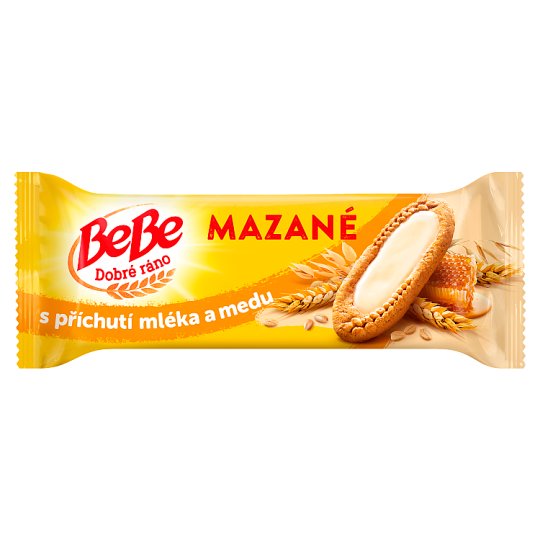 Opavia Bebe Dobré ráno cereální sušenky s mléčným krémem a příchutí medu 50g