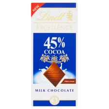 Lindt Excellence Milk Chocolate 45% 80g