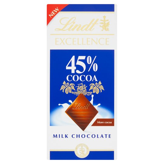 Lindt Excellence Mléčná čokoláda 45% 80g