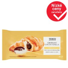 Tesco Croissant s kakaovou náplní a náplní s vanilkovou příchutí 60g