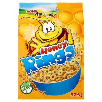 Bona Vita Honey rings medové cereální kroužky 375g