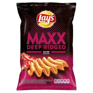 Lay's Maxx Smažené bramborové lupínky s příchutí grilované slaniny 70g