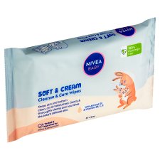 Nivea Baby Soft & Cream Čisticí a pečující ubrousky 57 ks