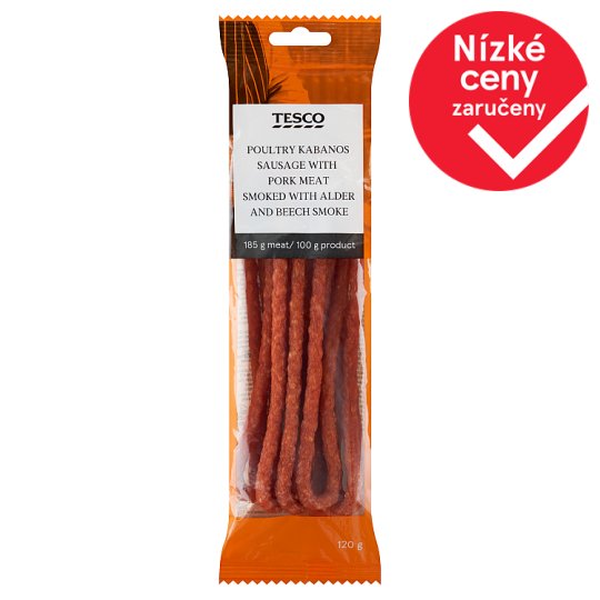 Tesco Kabanos s drůbežím a vepřovým masem 120g