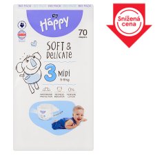 Bella Baby Happy Soft & Delicate jednorázové plenky 3 midi 5-9 kg 70 ks