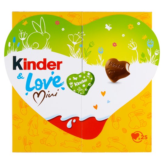 Kinder Love Mini Filled Fine Milk Chocolate with Milk Filling 25 pcs ...