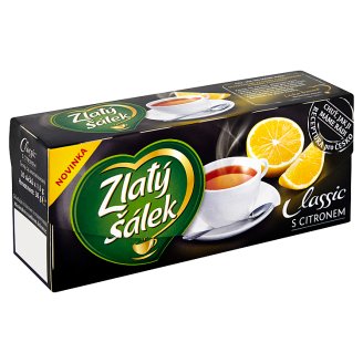 Zlatý Šálek Classic černý čaj s citronem 20 x 1,5g