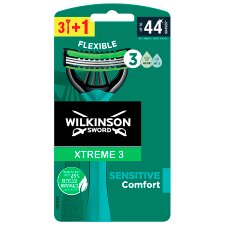 Wilkinson Sword Xtreme 3 Disposable Razor with 3 Flexible Blades and a Lubricating Strip 4 pcs