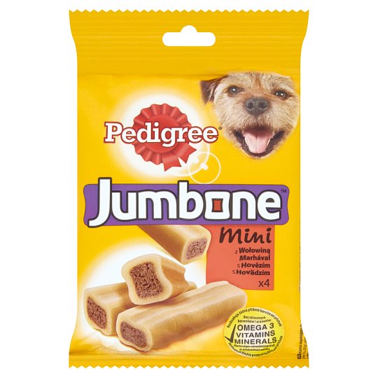 Pedigree Jumbone Mini doplňkové krmivo pro dospělé psy s hovězím 180g