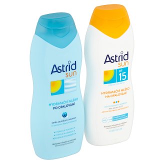 Astrid Sun Hydratační mléko na opalování OF 15 200ml + hydratační mléko po opalování 200ml