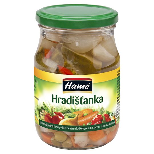 Hamé Hradišťanka sterilovaná pikantní směs v kořeněném sladkokyselém nálevu 330g