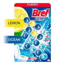 Bref Power Aktiv Lemon & Ocean tuhý WC blok 4 x 50g