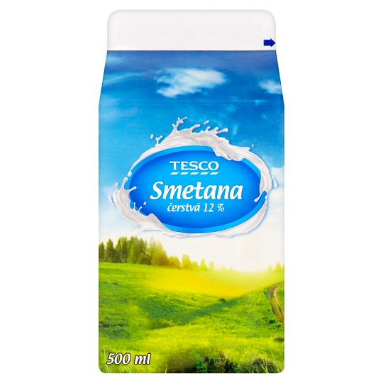 Tesco Smetana čerstvá 12 % 500ml