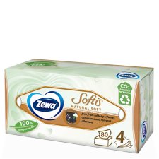 Zewa Softis Natural Soft papírové kapesníčky 4 vrstvé 80 ks