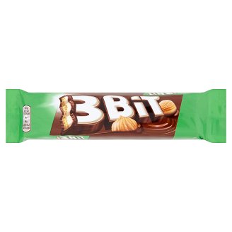 3Bit Sušenka s mléčnou čokoládou a náplní s lískovými oříšky 46g