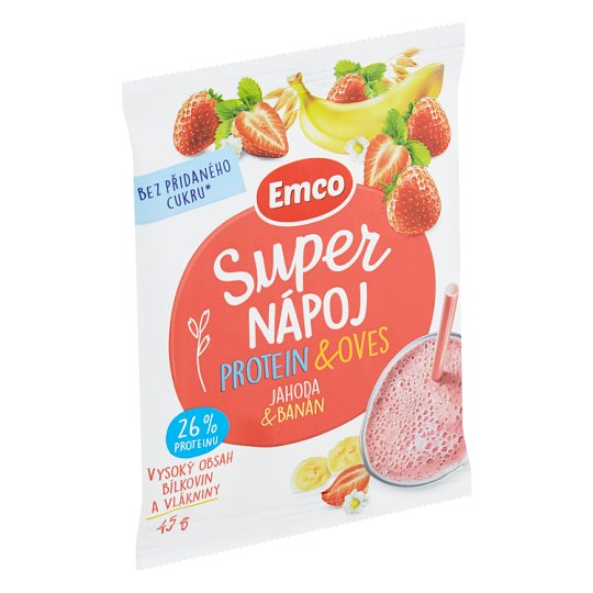 Emco Super Drink Protein & Oats with Banana and Strawberry 45g