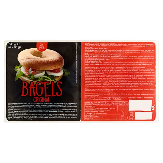 L´Chefs Bagels originál 4 x 85g