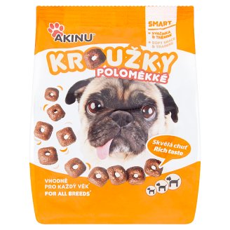 Akinu Kroužky pro psy poloměkké 450g