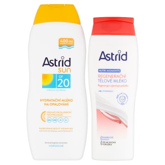 Astrid Sun Hydratační mléko na opalování OF 20 400ml + Nutri Moments Regenerační tělové mléko 250ml