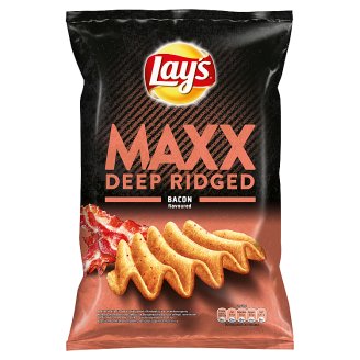 Lay's Maxx Smažené bramborové lupínky s příchutí grilované slaniny 140g